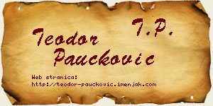 Teodor Paučković vizit kartica